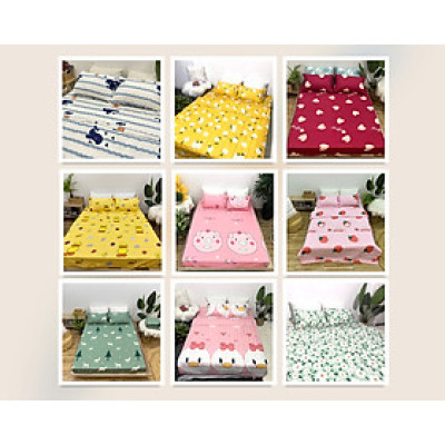 Set Ga Gối 3 Món gồm (1 ga + 2 vỏ gối đầu) siêu nhiều mẫu (Shop Gửi Màu Ngẫu Nhiên).