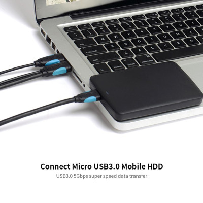 Cáp USB loại AMale to Micro B USB3.0 với nguồn điện bổ sung 1m