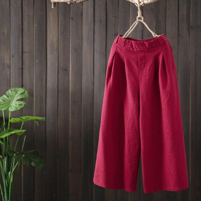 Quần ống rộng nữ dáng dài, cải thiện chiều cao tối ưu (SP7)