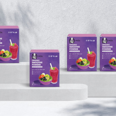 Bột sinh tố tổng hợp Dalahouse/organic smoothie powder hộp 100gr (10 gói) - Bữa ăn xanh tiện lợi giàu chất sơ probiotic