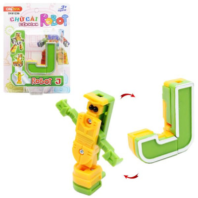 Đồ Chơi Lắp Ráp Biến Hình Robot Chữ Cái J - Cresta DK81236
