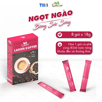 Ladies Coffee Goce - Cafe Nữ hòa tan 3 trong 1 - 144g (8 gói x 18g)