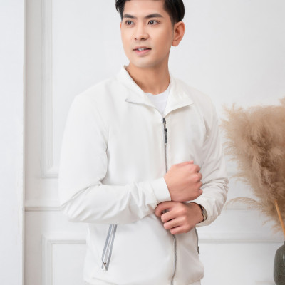 Áo khoác golf nam 2 lớp Aligro màu trắng AK2G.2