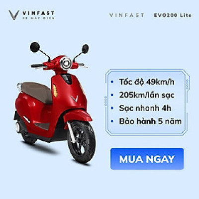Xe máy điện VinFast EVO 200 Lite (tốc độ tối đa dưới 50km/h - 16 tuổi không cần bằng lái)