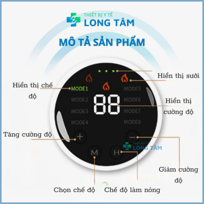 Đai [Máy] Massage Bụng Rung Lắc Hồng Ngoại Nhật Bản - Pin sạc - Chính Hãng Màu trắng - Giảm eo hiệu quả ,thon gọn cơ thể