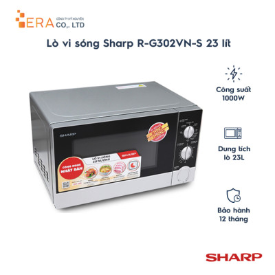 Lò Vi Sóng Có Nướng Sharp R-G302VN-S - 23 Lít - Hàng chính hãng