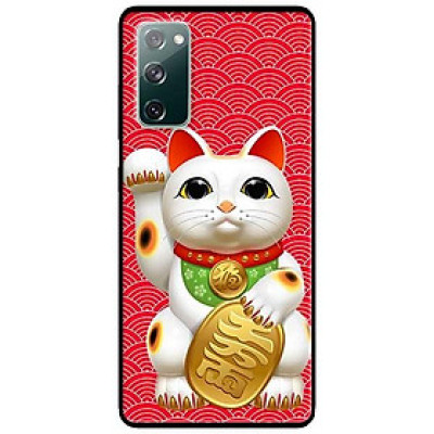 Ốp lưng dành cho Samsung A90 - Samsung S20 FE mẫu Mèo May Mắn Nền Đỏ 1