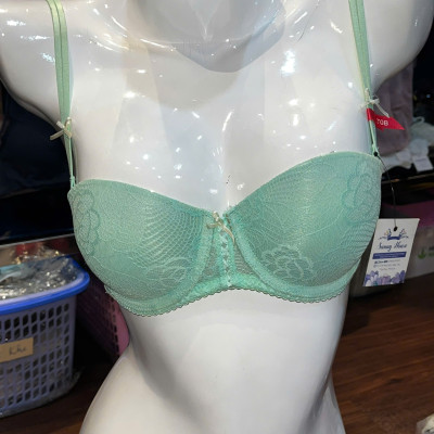 Bộ đồ lót AG cúp ngang ren hoa mút vừa quần nguyên mông gợi cảm