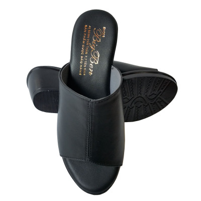 Dép Đế Xuồng Nữ BIGBEN Da Bò Thật Cao 5 Phân DX40