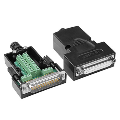 Đầu bấm cổng RS232/DB25 đực male bắt vít kèm vỏ ốp nhựa HD-LINK YL-SM-25M. HÀNG CHÍNH HÃNG !!!