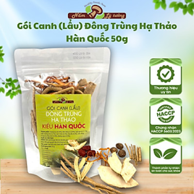 Gói canh (lẩu) đông trùng hạ thảo kiểu Hàn Quốc 70g, Set Nguyên Liệu Nấu Canh, Lẩu Kiểu Hàn Quốc