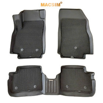 Thảm ô tô sd1 2 lớp dạng lưới lục giác Vinfast Fadil  màu đen - bề mặt cao su siêu sạch - Macsim