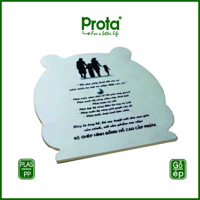 [CHÍNH HÃNG] Đồng hồ gỗ ghép hình Bé gái cao cấp Prota + quà tặng SỐC