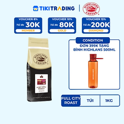 Cà phê hạt Full City Roast Highlands Coffee 1kg