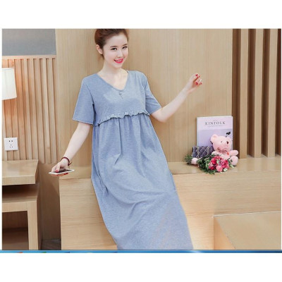 ĐẦM BẦU CÔNG SỞ DÁNG DÀI CÚP NGƯC ( sau sanh có dây kéo cho bé bú )