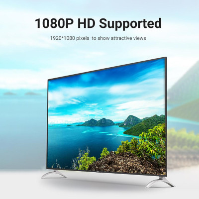 Cáp VGA Nam sang Nam với Dây dẫn đồng nguyên chất HD 1080P Lõi Ferrite kép cho Máy chiếu PC 10m