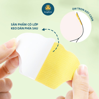 Lót giày cánh bướm loại lớn dày 6mm có hạt silicone chống trầy da, chống tuột gót sau - Buybox - BBPK275