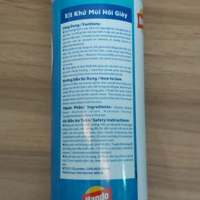 Xịt khử mùi hôi giày Hando 300ml