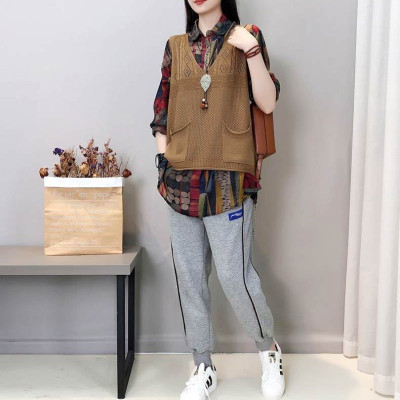 Áo ghile nữ mix dạng len lưới, phong cách cá tính năng động Gl04