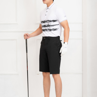 Quần short mogway màu đen kẻ nhỏ, thoải mái, chất liệu mềm nhẹ, thoáng khí, thấm hút tốt QSMOG.12