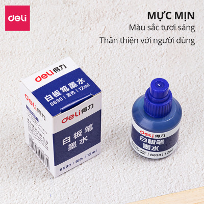 Mực Bút Lông Dầu Chính Hãng Deli - 3 Màu Mực - Dung Tích Lớn - Tiết Kiệm, Dễ Dàng Thay Thế - S630