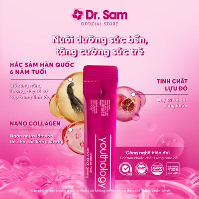 Hộp quà tặng 2 Hộp lớn - Nước uống Dr. Sam MANCORE & youthology bổ sung năng lượng, duy trì sức bền - 60 gói x 10ml
