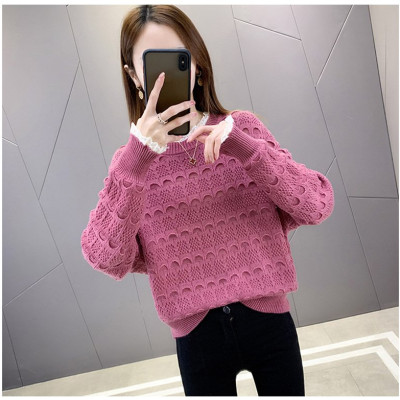 Áo len nữ Haint Boutique thiết kế dài tay phối ren nữ tính al27