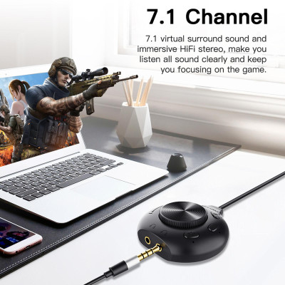 Tai nghe có dây Bluedio Li Pro 3.5mm chống ồn 7.1 Card, âm thanh ảo, tích hợp micrô