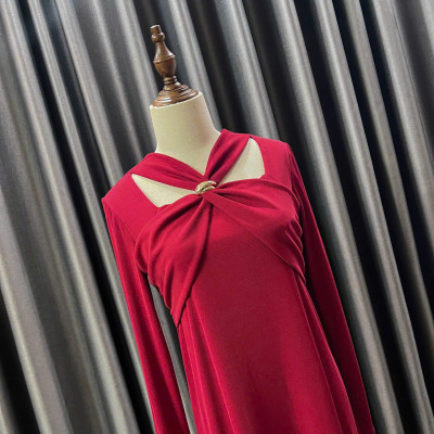 Váy Bầu Dự Tiệc Azuno V95 Chất Liệu Len Tăm Mềm Min- Hàng Thiết Kế phong cách hàn quốc hiện đại, trẻ trung gọn dáng cho mẹ bầu mùa đông mới