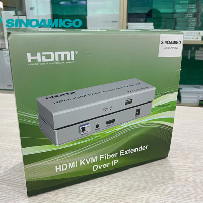Bộ chuyển đổi HDMI sang quang 20km Sinoamigo HDES20 - Hỗ trợ KVM, IR, 2 cổng USB, Full HD - Hàng nhập khẩu chính hãng