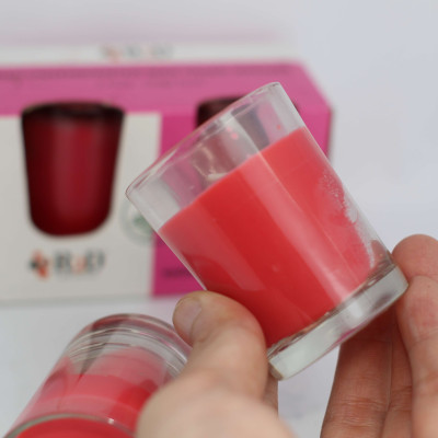 Nến Không Khói Đỏ, Nến Thắp Sáng, Đèn Cầy Ly, Chính Hãng Đến Từ Shop R2D, Làm Từ Thành Phần Tự Nhiên, Lành Tính.