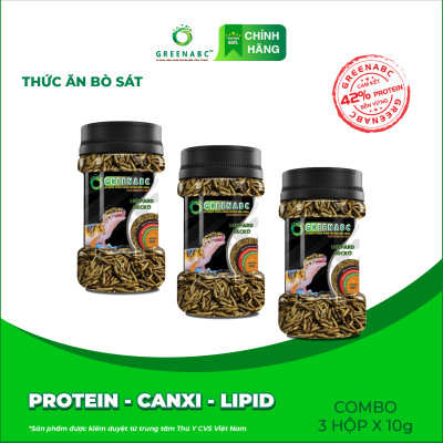 Thức ăn bò sát Thằn Lằn Da Báo GREENABC - Leopard Gecko – Hàm lượng protein 44.9% giúp tăng trưởng nhanh, lên màu đẹp, phát triển toàn diện – Hộp 10g