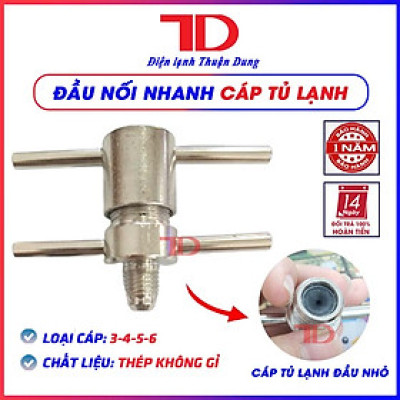 Bộ nối cáp và nối ống nhanh cho tủ lạnh, máy lạnh phi 3-4 5-6 - Điện Lạnh Thuận Dung