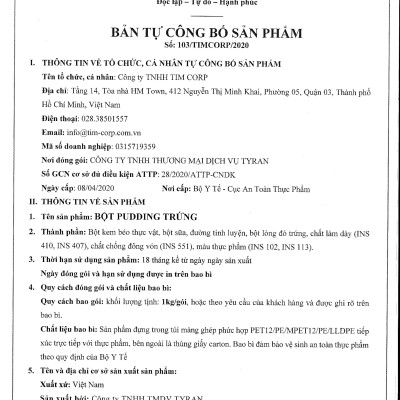 Pudding trứng Déli - Túi 1Kg