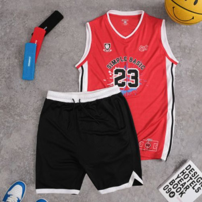 Áo ba lỗ tanktop thể thao bóng rổ 23 premium, vải siêu nhẹ, thoáng mát, thấm hút mồ hôi tốt, màu đỏ