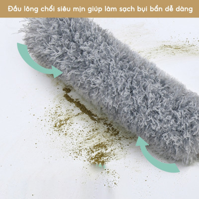 Chổi Quét Trần Nhà Có Điều Chỉnh Độ Dài Tới 2,8m Cây Phất Trần Quét Mạng Nhện, Lau Bụi Bẩn