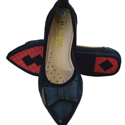 Giày Nữ Búp Bê Đế Bệt TiTi ĐÔ Da Bò Thật Thời Trang Cao Cấp 2cm BBN2023