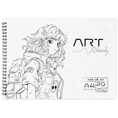 Tập Vẽ Lò Xo Art Sketch A4 - 40 Trang 220gsm - The Sun 01