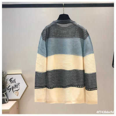 Áo len nữ sọc ngang phối màu Al07