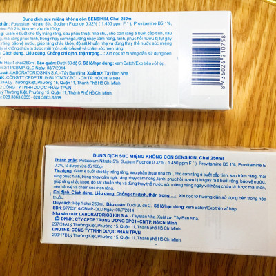 NƯỚC SÚC MIỆNG SENSIKIN NGĂN NGỪA Ê BUỐT 250ML