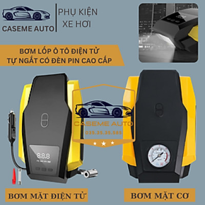 Bơm Lốp ô tô dự phòng Điện Tử Tự Ngắt Có Đèn Pin TANGDi cài đặt thông số tự động ( mã 1011) - Hàng Chính Hãng
