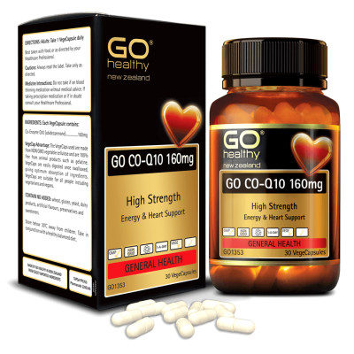 GO CO Q10 160MG 30 VIÊN - Viên uống bổ tim nhập khẩu chính hãng GO Healthy New Zealand