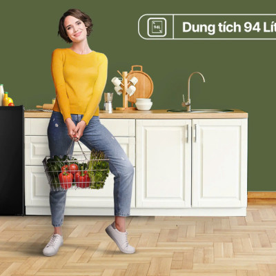 Tủ lạnh Mini Bar Hisense 94 Lít HR09DB làm lạnh nhanh, tiết kiệm điện, bảo hành 24 tháng - HÀNG CHÍNH HÃNG