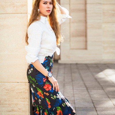 Váy Midi Xoè Lily SKI034 Thời trang thiết kế Hity