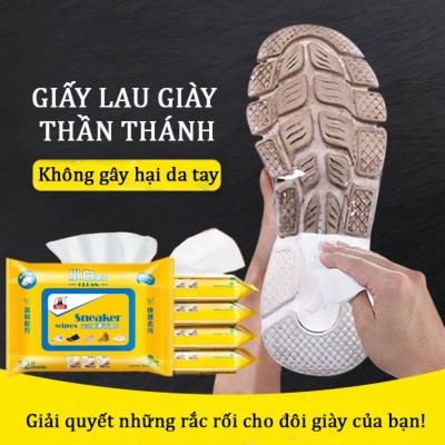 Giấy lau giày bịch 30 tờ , vệ sinh giày thể thao , các loại da , siêu sạch , tiện lợi nhỏ gọn dễ dàng mang theo mọi nơi 