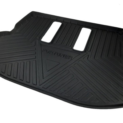 Thảm lót cốp qd xe ô tô Toyota Fortuner/ Innova 2008 -đến nay nhãn hiệu Macsim chất liệu TPV cao cấp màu đen
