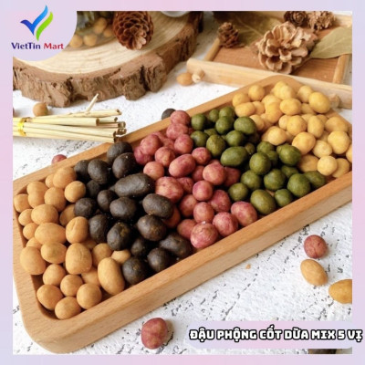Đậu Phộng Cốt Dừa Mix 5 Vị Vettin Mart 500g