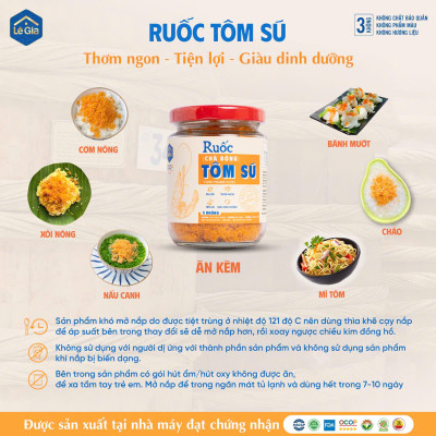 Ruốc (chà bông) tôm sú Lê Gia