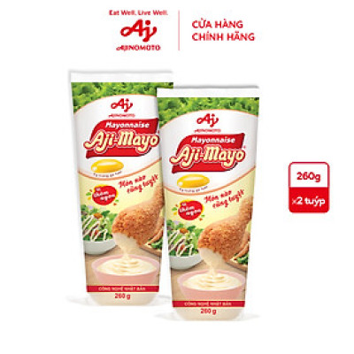 Combo 2 Tuýp Xốt Mayonnaise Aji-mayo® Vị Nguyên Bản 260g/Tuýp