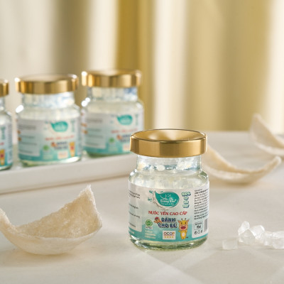 Nước Yến Chưng Sẵn Cho Bé Yến Sào Hoàng Kim - Tăng Đề Kháng, Hỗ Trợ Tiêu Hóa - Công Thức Chuyên Biệt, OCOP 4 Sao (Hộp 1 Hũ x 70ml)